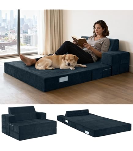 ZOEMO Pro Convertible Sofa Bed with A Pouf - Instant Guest Suite