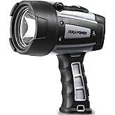 Durapower Rechargeable Spotlight, IP68 Waterproof Super Bright Handheld Spotlight, High Lumen LED Portable Spot Flashlight for Marine Boat Hunting Camping