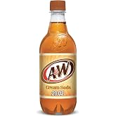 A&amp;W Cream Soda, Made With Aged Vanilla, 20 Fl Oz Bottles, (Pack of 12, Total of 240 Fl Oz)