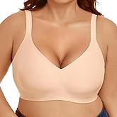 Kimmery Seamless Bras for Women No Underwire Wireless T Shirt Bra Comfortable Buttery Soft Push Up Bralette Daily Wear