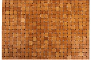 Dicunoy Bamboo Bath Mat, Bathroom Shower Rug, Wooden Toilet Doormats for Shower Doorsteps, Sauna, Tub, 23.6" L x 16" W, Woode