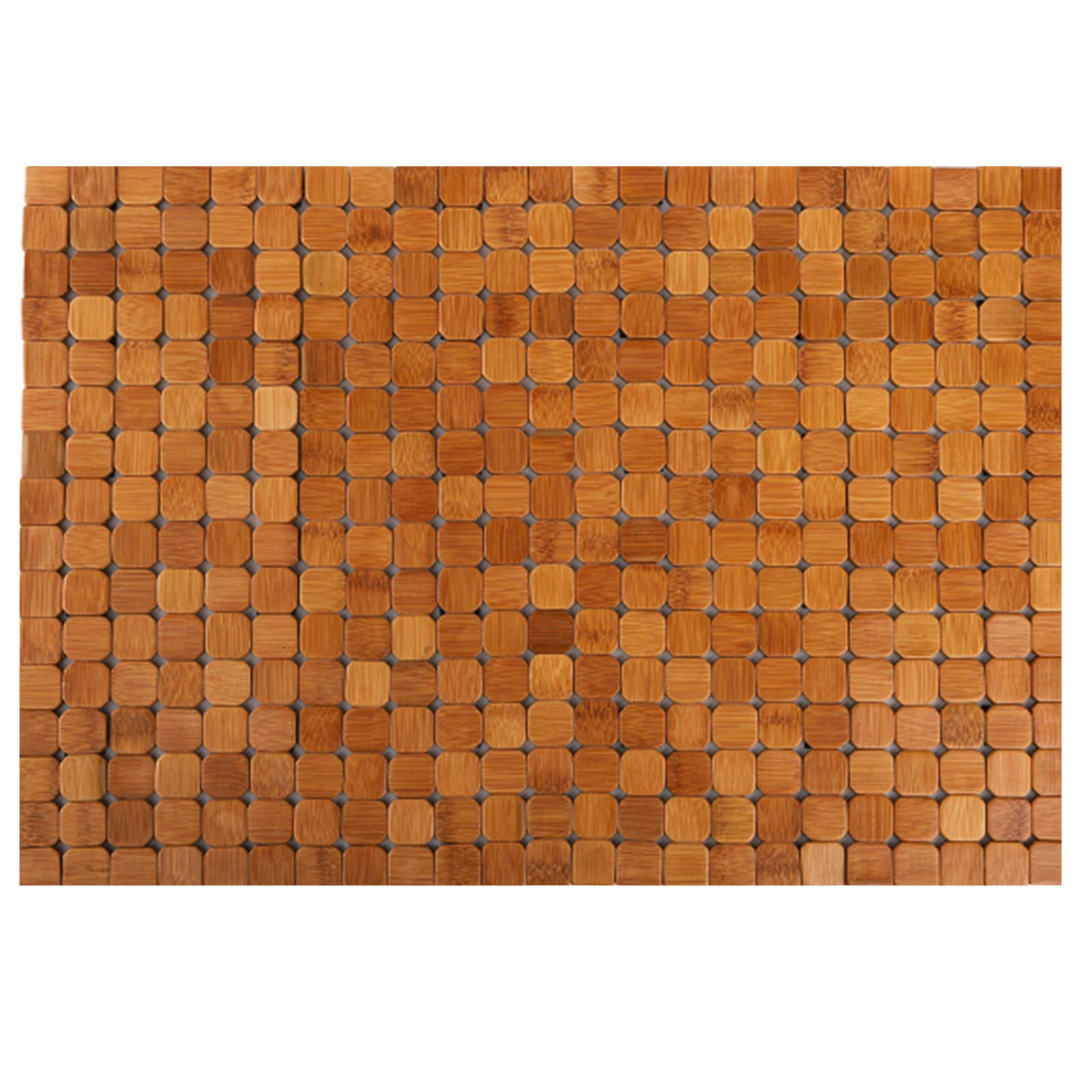 Dicunoy Bamboo Floor Bath Mat, Bathroom Shower Rug, Wooden Toilet Doormats for Shower Doorsteps, Sauna, Tub 60cm L x 40cm W, Wooden Bathroom Accessories