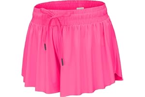 HEYIELDA Flowy Shorts for Teen Girls Athletic Running Youth Butterfly Shorts