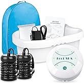 Ionic Foot Bath Detox Machine, Portable Foot Detox Machine Ion Cleanse Bath System with Stroage Bag, 100 Spa Liners, Spa at Home Detox