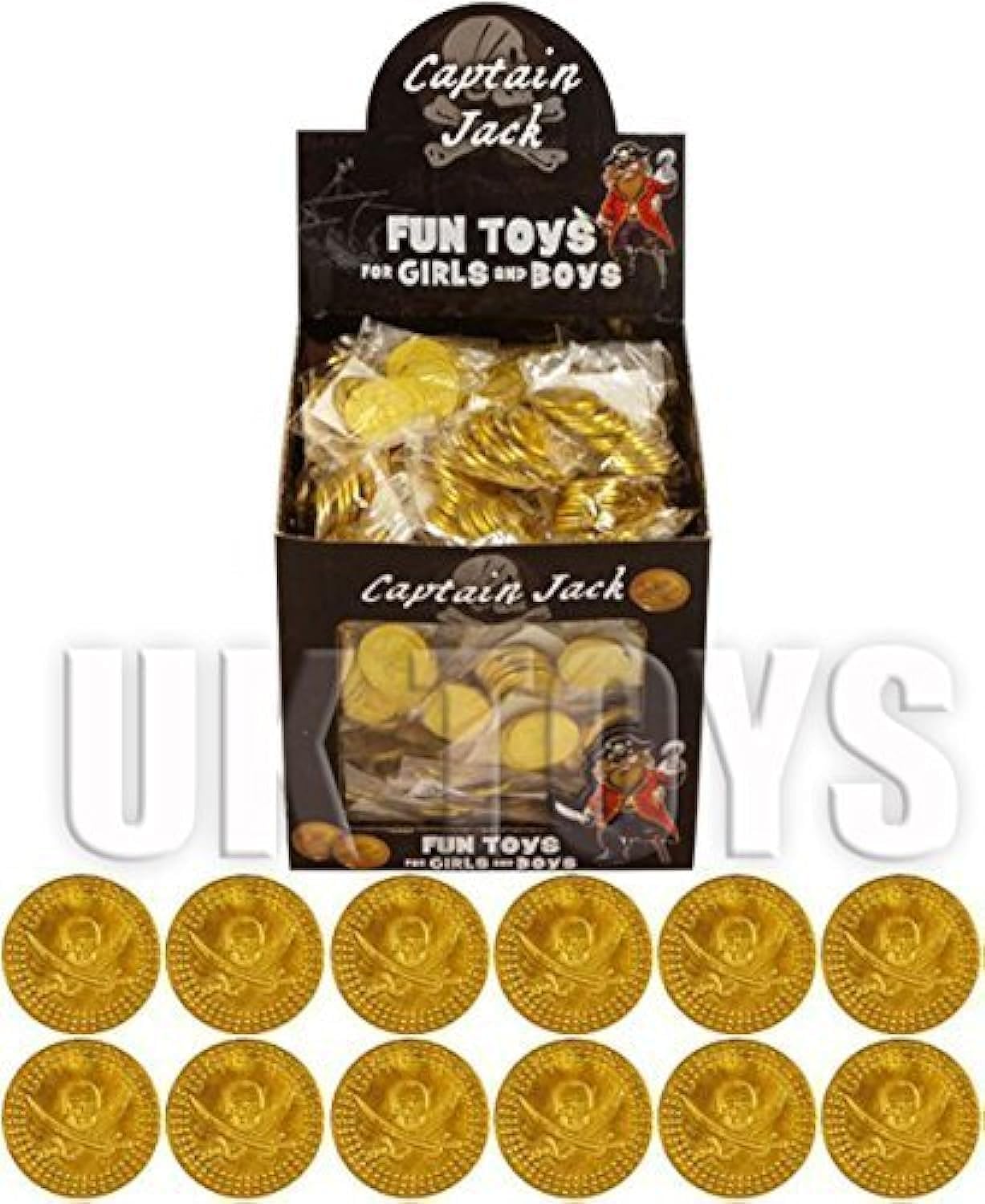 Henbrandt 60 GOLD COINS PIRATES TREASURE FUN PARTY BAG TOY!