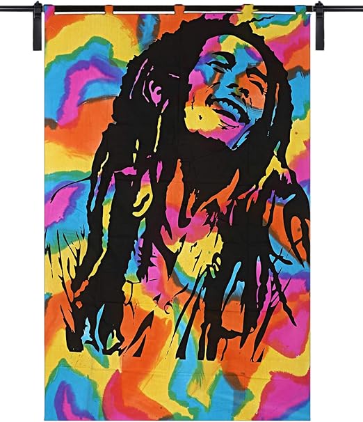 Amazon Com Mandala Bob Marley Handmade Cotton Valances Throw Bed