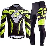 sponeed Men's Cycling Jersey Full Sleeve Riding Wear Long Sleeve T Shirts Pants