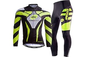 sponeed Men's Cycling Jersey Full Sleeve Riding Wear Long Sleeve T Shirts Pants