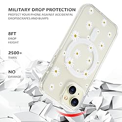 Tcaraersing Magnetic Clear Flower Case for iPhone