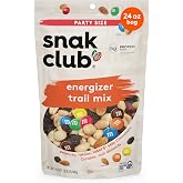 Snak Club Energizer Trail Mix with Roasted Salted Peanuts, Raisins, M&amp;M&rsquo;S Chocolate Candies, Roasted Almonds, Gluten-Free and Kosher Snack, 24 oz Resealable Bag