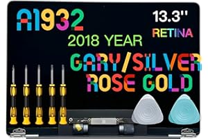 Seven Puppy Replacement New A1932 LCD Full Assembly for MacBook Air Retina 13.3" 2018 A1932 LCD Display Full Assembly 2018 Year EMC 3184 MRE82 (Rose Gold)