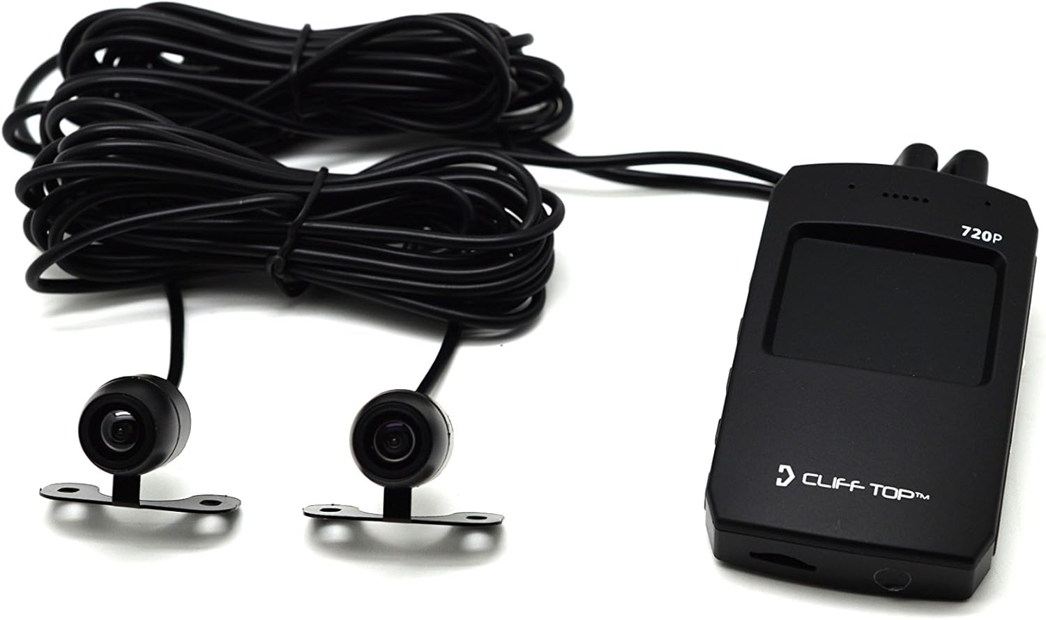 Cliff-Top Motorcycle Action Camera, Sport Camera and DVR (Front and Back Cameras+ LCD Monitor)