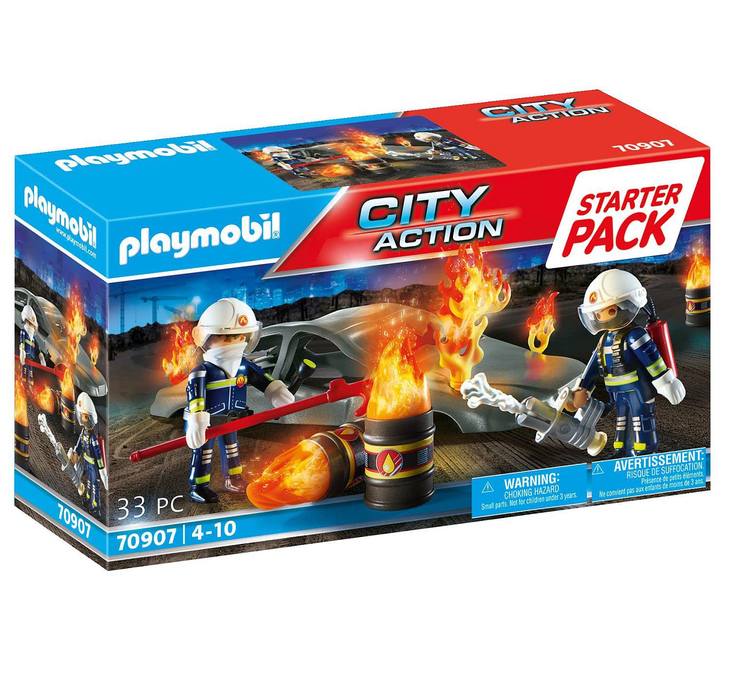 PLAYMOBIL City Action 70907 Starter Pack Fire Drill, Toy for Children Ages 4+