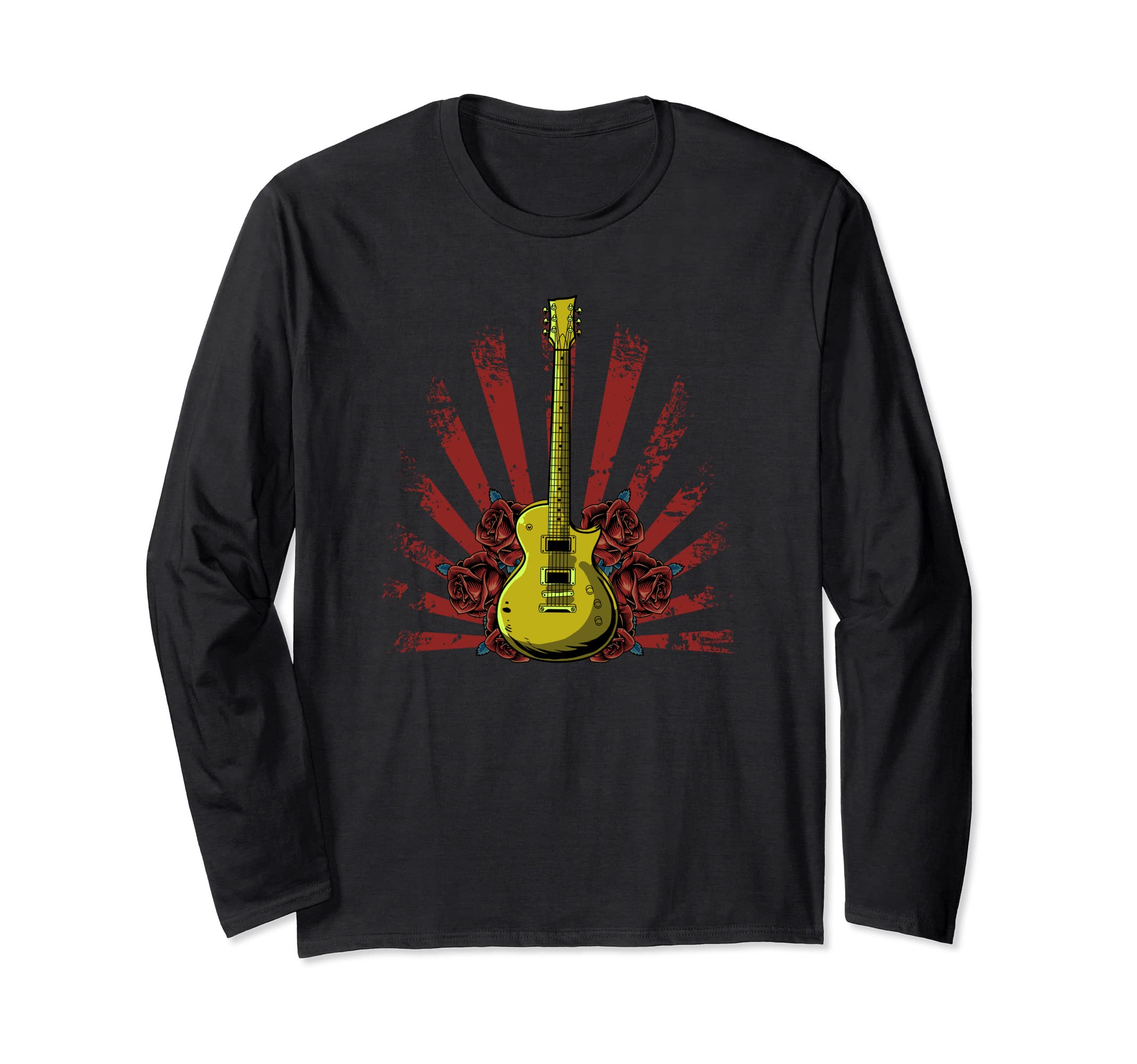 Electric Guitar Band Musician - E-Guitar Rock Guitarist Long Sleeve T-Shirt