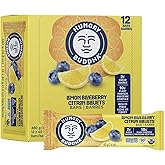 HUNGRY BUDDHA Plant-Based Protein Bars, Low Sugar, High Protein Energy Snack, Dairy-Free & Peanut-Free, Pack of 12, Lemon Blu