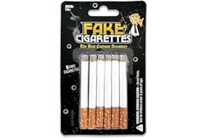 LAUGHING SMITH Fake Cigarettes (Pack of 6) - Realistic Movie, Stage & Costume Theatre Props - Harmless Fake Cigs for Dress Up, Halloween, Gangster or White Trash Party - Artificial No Puff Cig for Cigarette Holder
