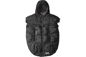 7 A.M. 7AM Pookie Poncho Cover for Baby Carrier - Water Repellent & Ultra Soft Micro-Fleece Lining Bunting Bag with Adjustable 2 Hoods, Multifunctional Stroller & Winter Car Seat Cover | (0-4T)