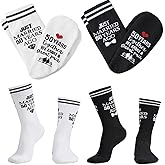 InnoBeta 50th Anniversary Socks Bundle 2 Pack, One Size Crew Socks for Couple on Wedding - 50 Years Together We Make A Great Pair
