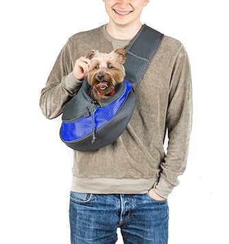 SRI SRI Pet Adjustable Sling Carrier (Blue), Blue, 500 g