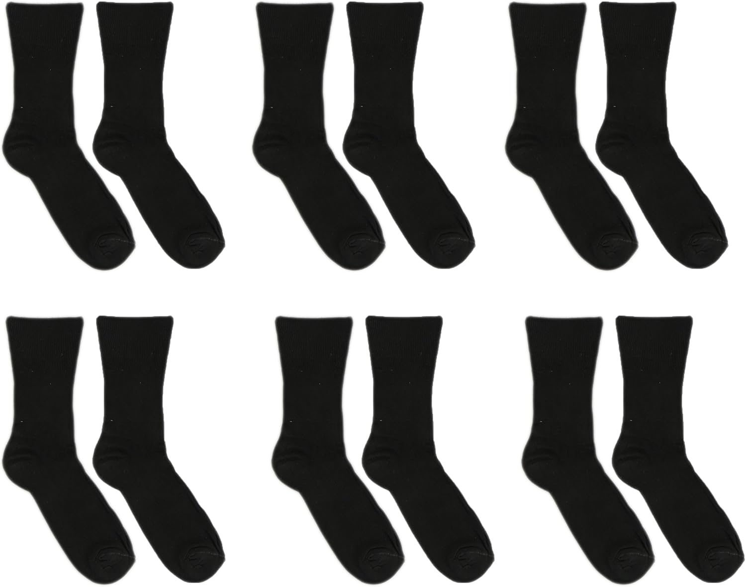 6 Pairs Of Women's Bamboo Loose Wide Top Socks, Super Soft Diabetic Non Elastic Anti Bacterial