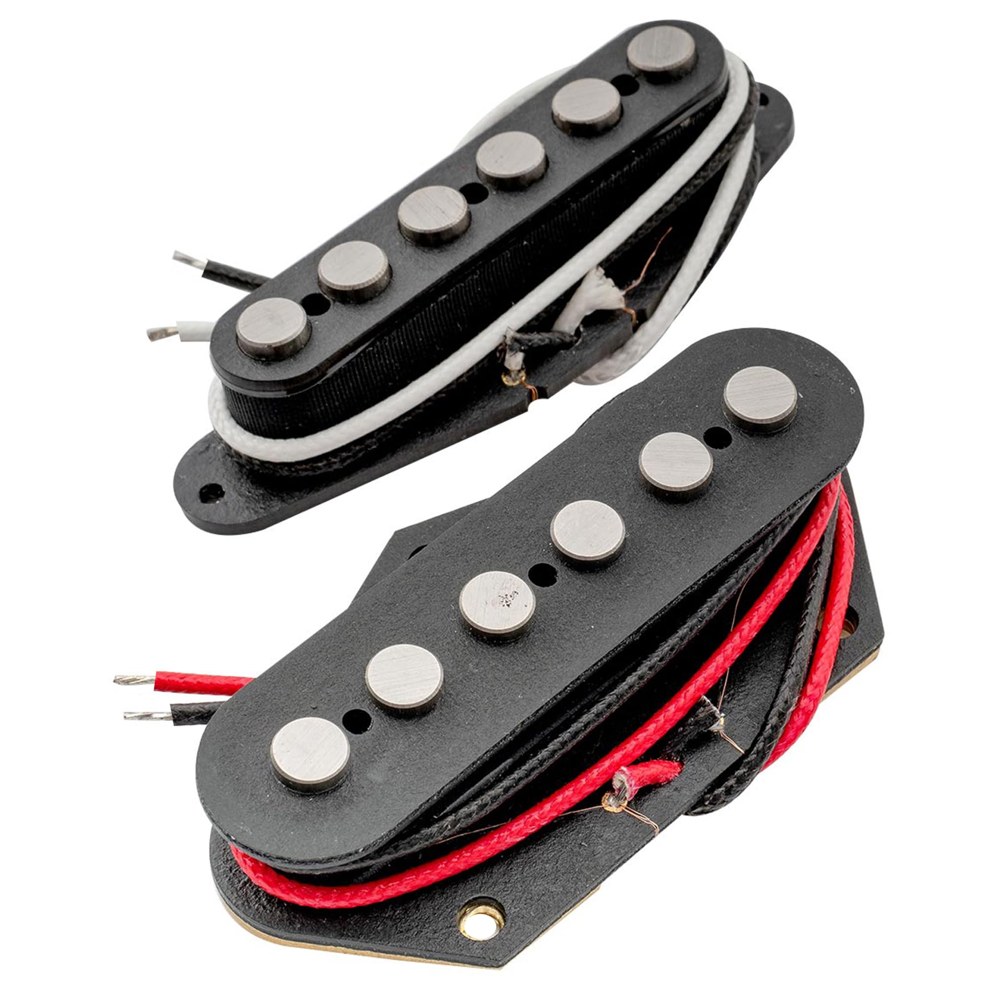 Artec Alnico 5 Big Pole Piece Neck Bridge Pickups Set for Tele Style Electric Guitar, Black