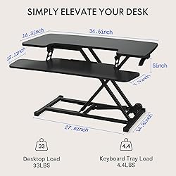FLEXISPOT 35in Standing Desk Converter Height