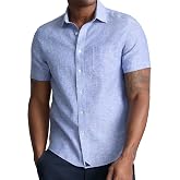 UNTUCKit Short Sleeve Wrinkle Resistant Linen Shirt for Men