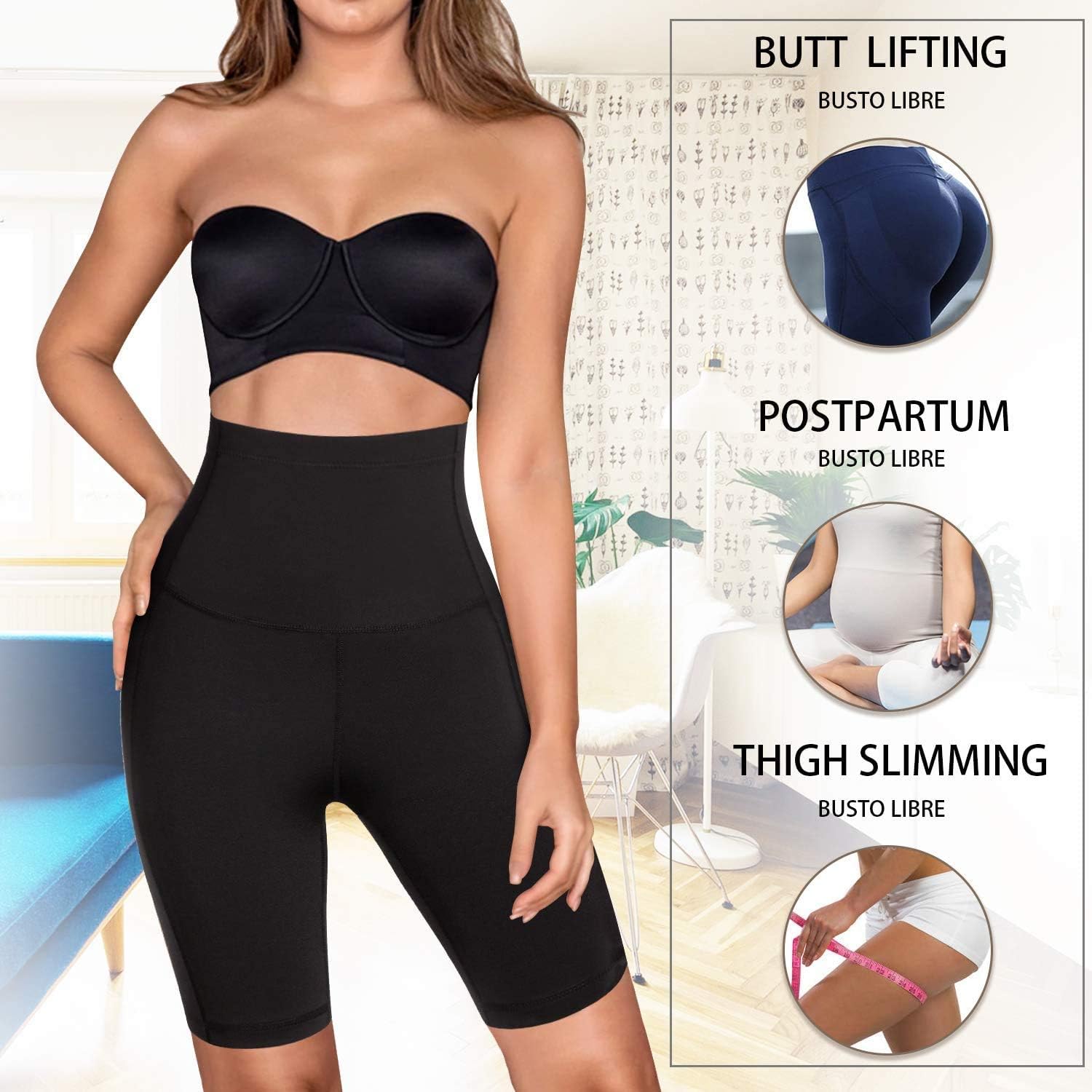 Irisnaya Waist Trainer for Women Tummy Control Panty Shapewear Butt Lifter High Waist Body Shaper Shorts Thigh Slimmer Girdle at  Women’s Clothing store