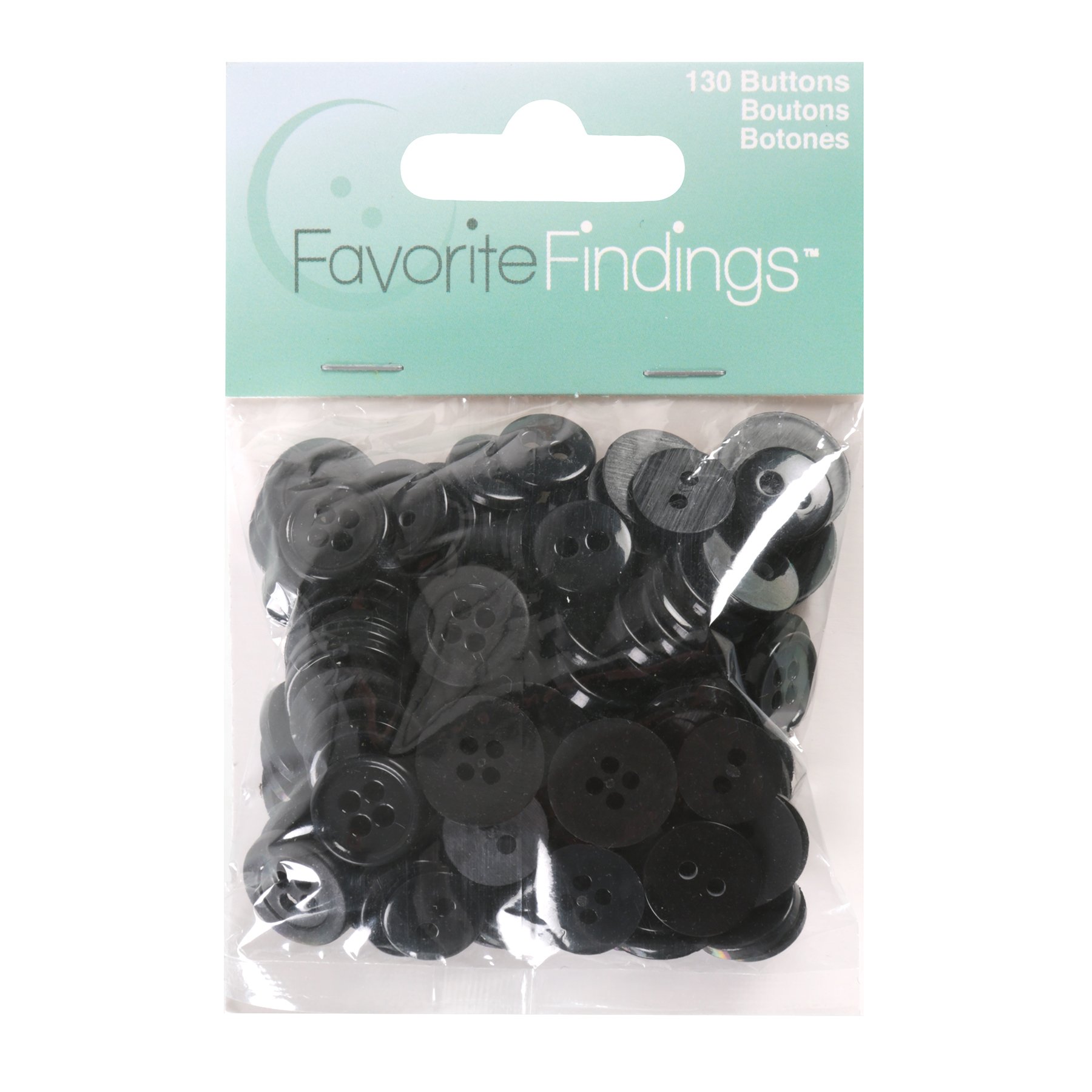 Blumenthal Lansing Favorite Findings Assorted Buttons for Arts and Crafts, Black