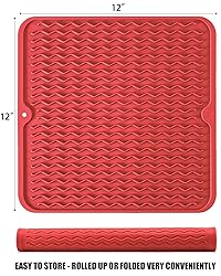Silicone Dish Drying Mat, Non-Slip Easy Clean Sink