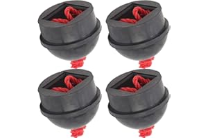 VBEST LIFE 4pcs Cue Chalk Holder, Pocket Billiard Pool Chalk Holders Rubber Chocolate Powder Accessory with String(Black)