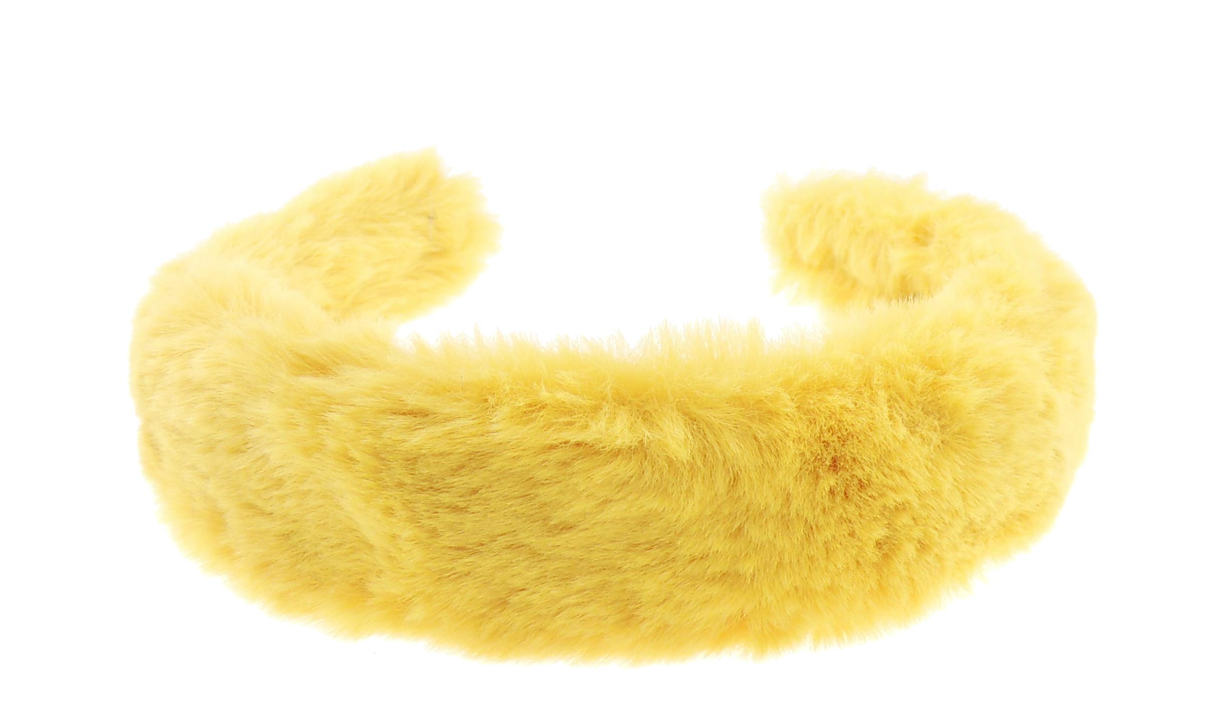 Womens Thick Wide Soft Plush Faux Fur Fabric Boho Long Short Thin Thick Winter Christmas Birthday Wedding Bridesmaid Party Headpiece Accessories Hairband Head Hair Headband Alice Band (Light Gold)