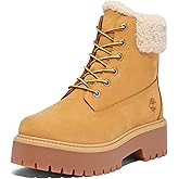 Timberland Women's Stone Street Mid Warm Lined Waterproof Boot, Wheat Nubuck, 7 Medium