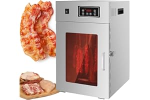 Electric Meat Curing Chamber, for Sausage Bacon Chicken Duck Fish Beef Dryer, with 360-Degree Rotation, 30-90℃ Temperature Co