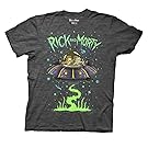 Ripple Junction Rick and Morty Ship Dumping T-Shirt (Large, Heather Charcoal)