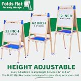 Blue Squid Art Easel for Kids with Paper Rolls 3+ Accessories view 5