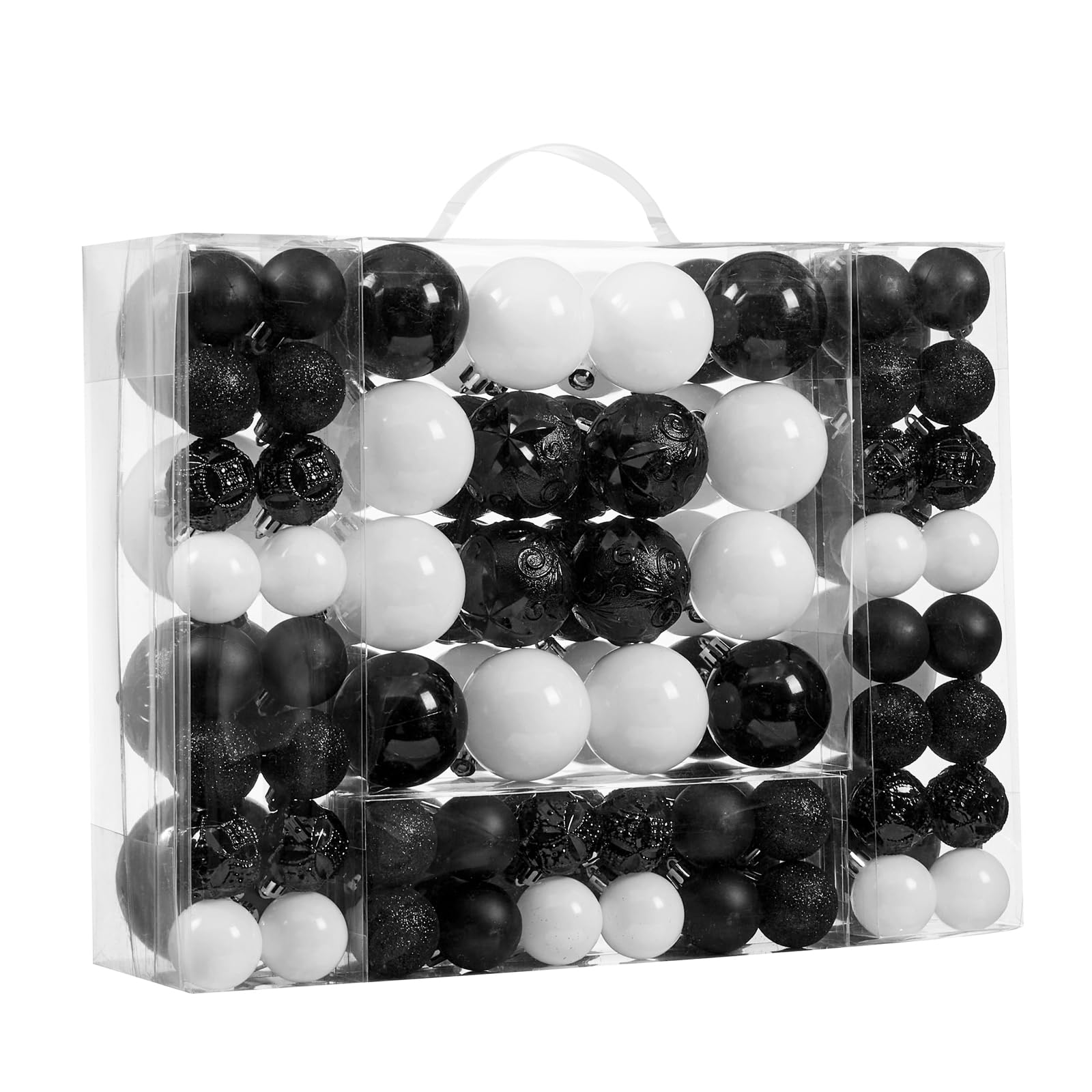 100 Shatterproof Ornaments box set - Blue, Purple, Red, Pink and Gold main image 1