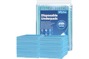 SOFYFINE Disposable Bed Pads 22 x 23 in (50 Count) Incontinence Adult Underpads Waterproof, Changing Pee Pads for Baby and Puppy,Absorbent Nursing Chucks for Women Postpartum