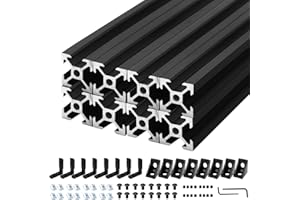 Seekliny 8Pack 2020 Aluminum Extrusion T-Slot 300mm Black Extruded Aluminum Profile 20x20 T-Slotted Framing European Standard Anodized Linear Rail for 3D Printer Accessories Parts