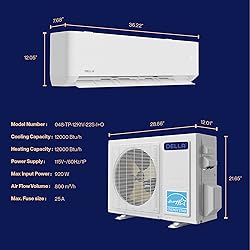DELLA Optima Series 12,000 BTU Wifi Mini Split