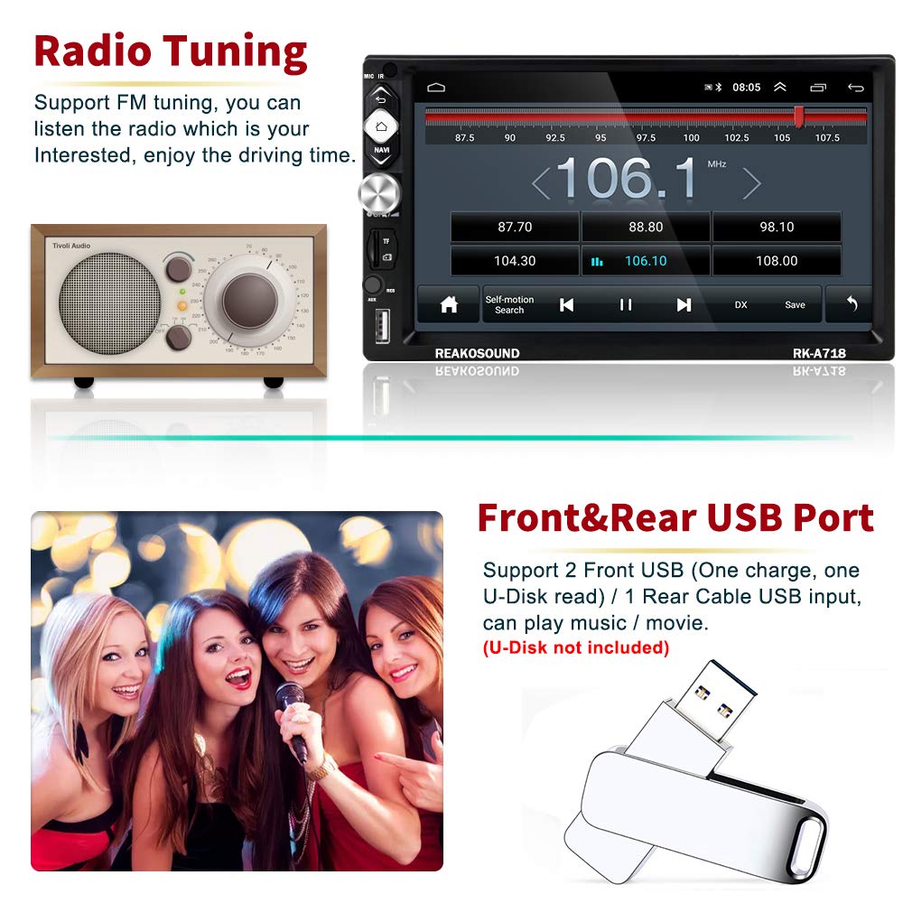 Car Radio Android Car Navigation Stereo with Bluetooth 7 Touch Screen Car Audio1G /16G Support