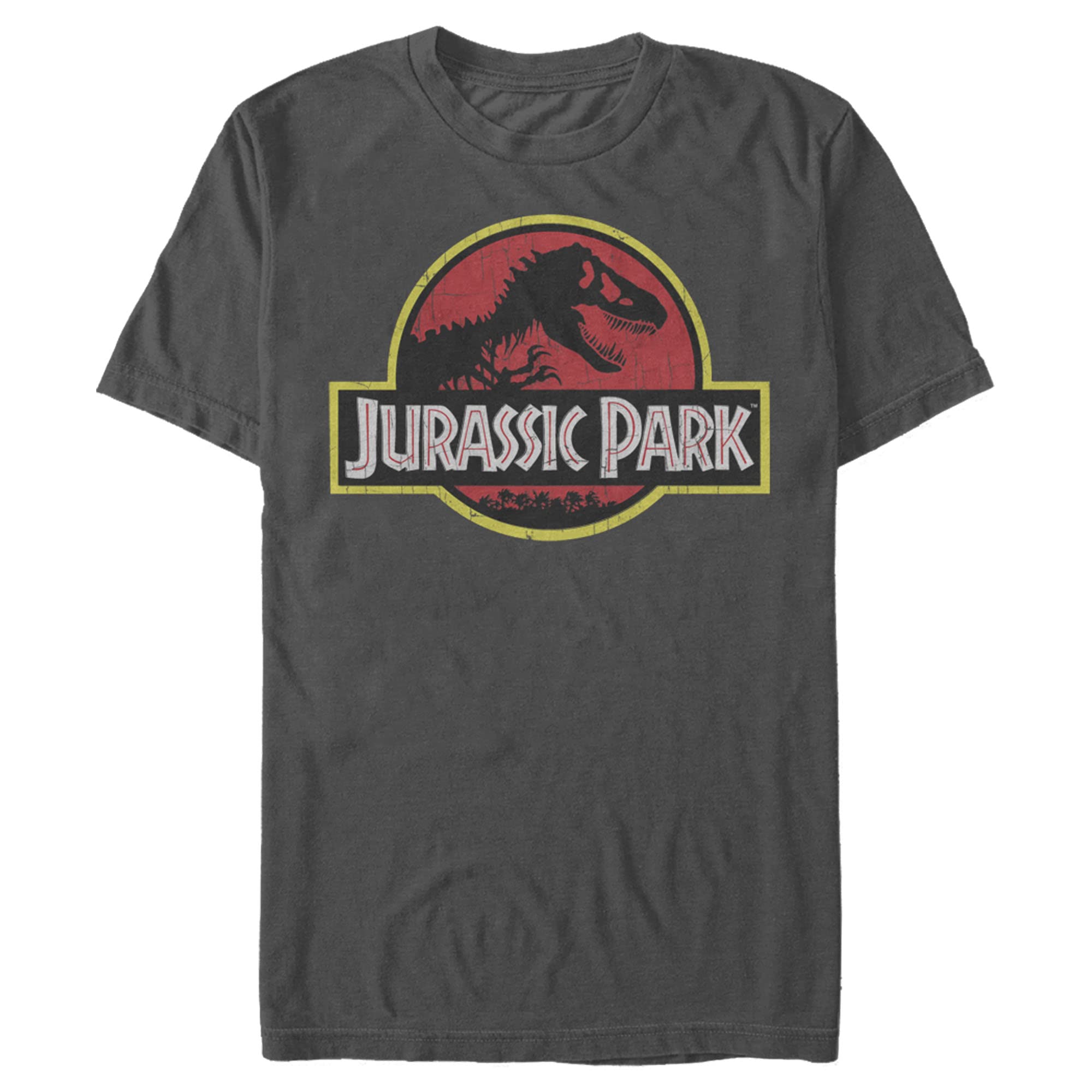 Photo 1 of Jurassic Park Men's T Rex Logo T-Shirt - Charcoal - Medium