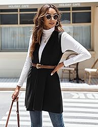 Beyove Women's Soft Sleeveless Open Front Cardigan