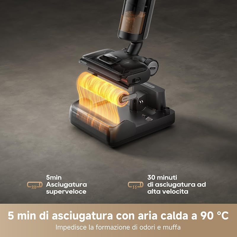 H12 Pro FlexReach Aspirapolvere Lavapavimenti, Design Piatto a 180°