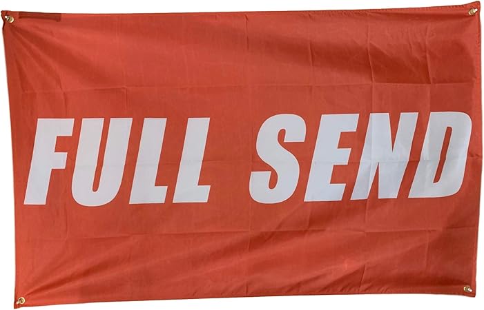 Amazon Com Full Send New Banner Flag April Drop Red White