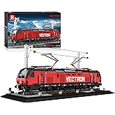 Reobrix 66019 Vectron Locomotive Building Blocks Set, Train Model Building Kit with Train Tracks, Train Toy for Teens 14+ and