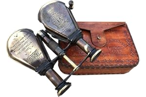 A S HANDICRAFTS Classic Marine Spy Glass Antique London 1857 R & J Beck Brass Binocular Collectibles Landing of Columbus Brass Vintage Binocular Monocular Antique Style Telescope Spyglass Folding Gift