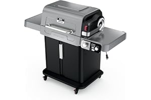 Ninja FlexFlame, Grill and Smoker, Electric and Propane Grill, Roaster, BBQ Grill, 5-in-1 Cooking System, 3 Burner, Digital Control, Outdoor Cooking, Griddle, Pizza Maker, Stainless Steel, PG301