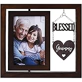 InnoBeta Grammy Gifts, Grandma Gifts from Grandchildren, Blessed Grammy Photo Frame, Mother's Day, Christmas, Birthday, Rotating 6R Picture Frame