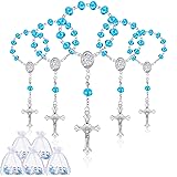 Yinkin 30 Pieces Baptism Rosary Catholic Mini